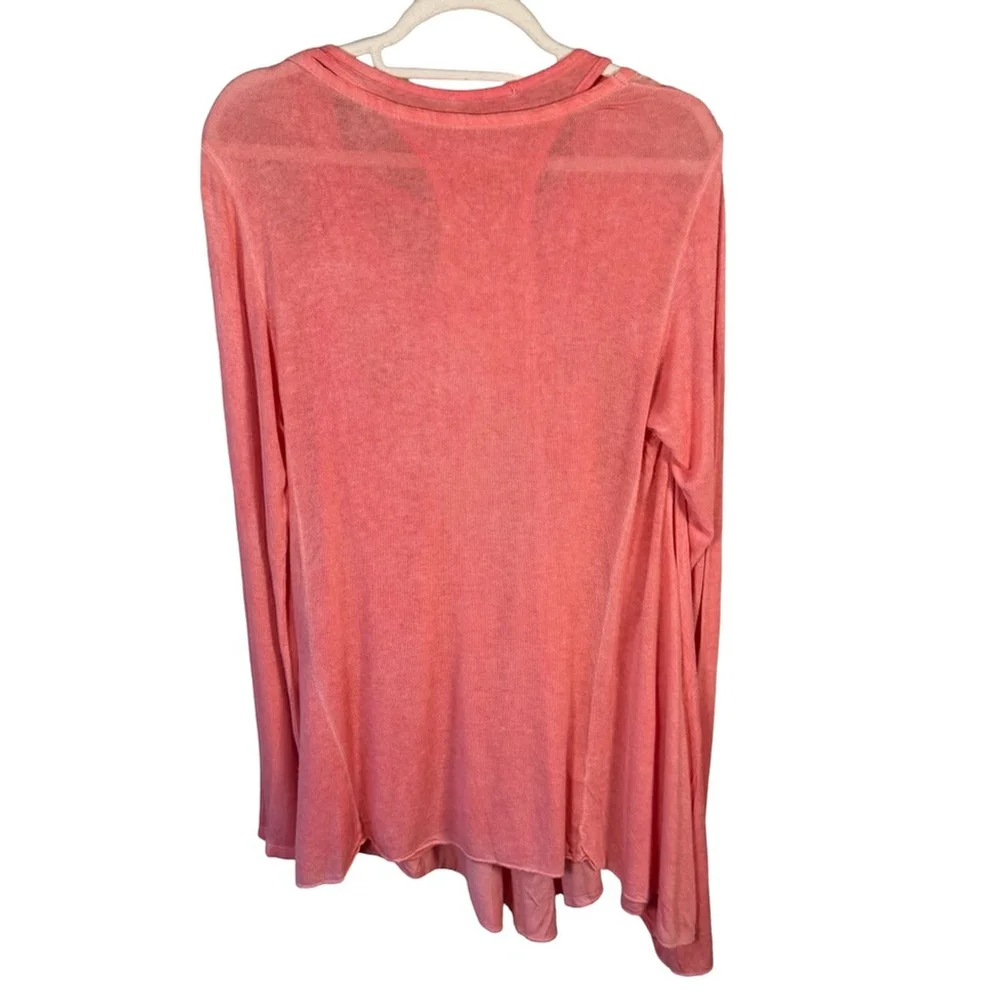 Boho Cottagecore Coral Floral Lace Tunic With Tank Size XS S Stretch Sheer - Picture 3 of 16